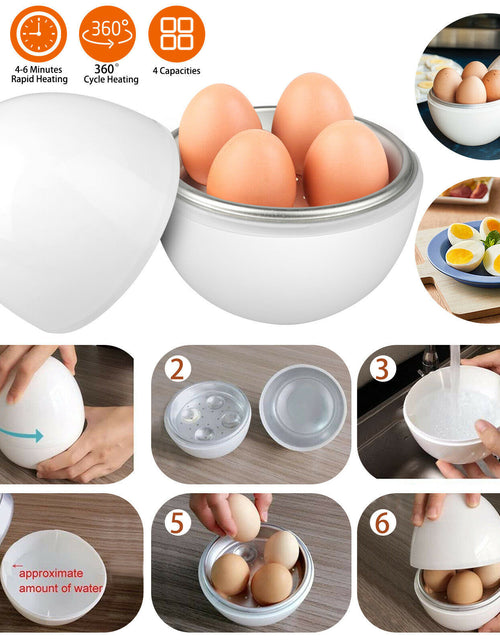 Load image into Gallery viewer, Microwave Egg Steamer Boiler Cooker Easy Quick 5 Minutes Hard Or Soft Boiled Kitchen Cooking Tools
