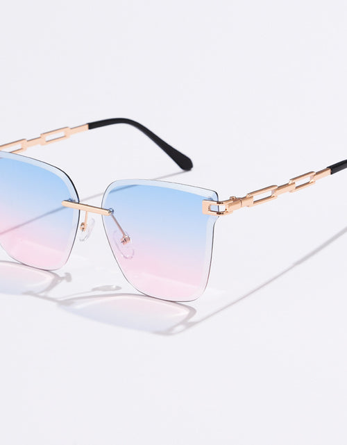 Load image into Gallery viewer, Frameless Trimming Sunglasses Metal Hollow Gradient Color Sunglasses
