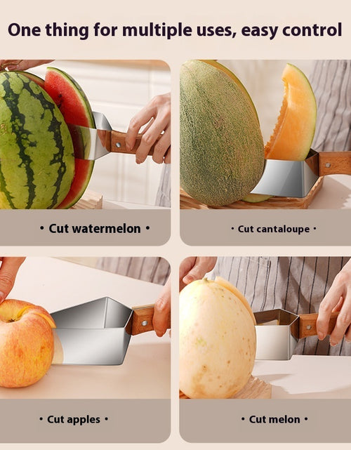 Load image into Gallery viewer, New Watermelon Splitter Watermelon Cutting Artifact 430 Stainless Steel Cutting Piece Splitter Household Melon Triangle Cutting Knife Fruit Knife Kitchen Gadgets
