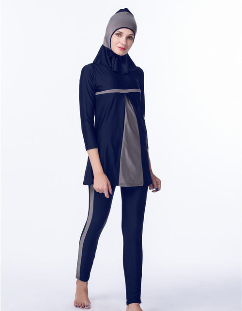 Load image into Gallery viewer, Women&#39;s Quick-drying Hijab Top Trousers With Chest Pad And No Steel Support Swimsuit Suit
