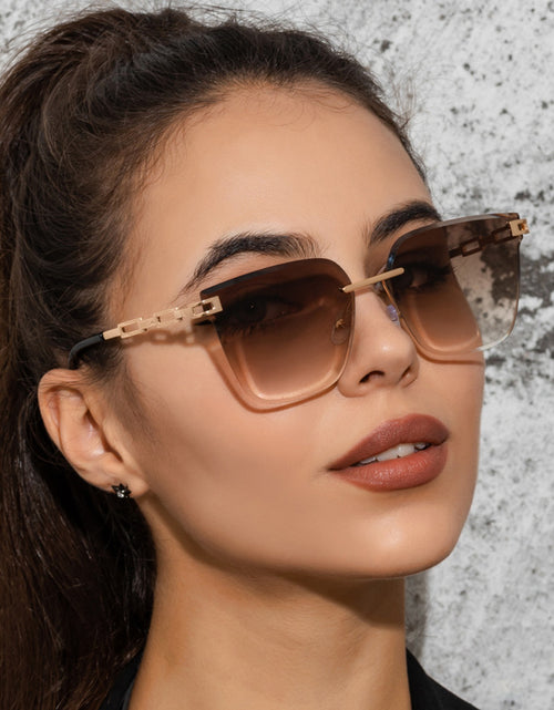 Load image into Gallery viewer, Frameless Trimming Sunglasses Metal Hollow Gradient Color Sunglasses
