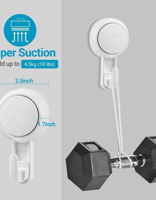 Load image into Gallery viewer, Suction Hooks Powerful Vacuum Suction Cup Hooks Heavy Duty For Shower Waterproof Suction Hanger For Bathroom Kitchen Towel, Robe, Loofah Removable And Reusable For Bags Coat  2 Pack
