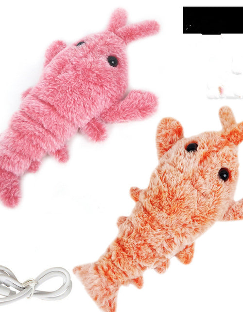 Load image into Gallery viewer, Pet Toys Electric Jumping Shrimp USB Charging Simulation Lobster Funny Cat Plush Pets Toy
