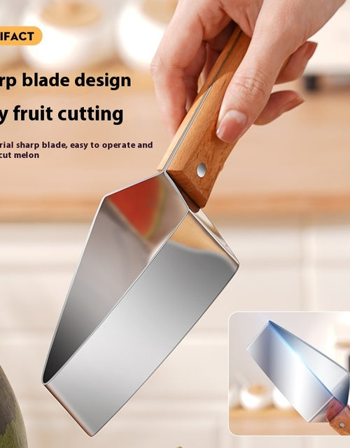 Load image into Gallery viewer, New Watermelon Splitter Watermelon Cutting Artifact 430 Stainless Steel Cutting Piece Splitter Household Melon Triangle Cutting Knife Fruit Knife Kitchen Gadgets
