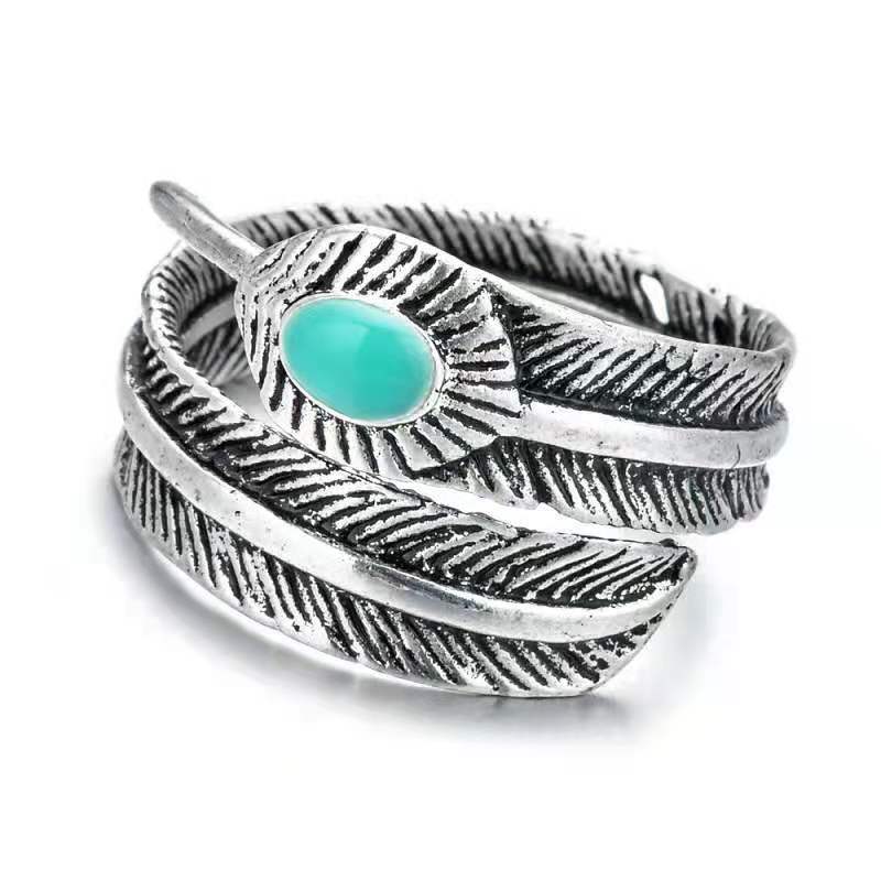 Feather Men's And Women's  Ring Jewelry Leaf Ring