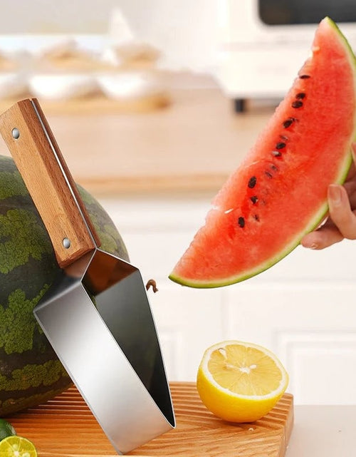 Load image into Gallery viewer, New Watermelon Splitter Watermelon Cutting Artifact 430 Stainless Steel Cutting Piece Splitter Household Melon Triangle Cutting Knife Fruit Knife Kitchen Gadgets
