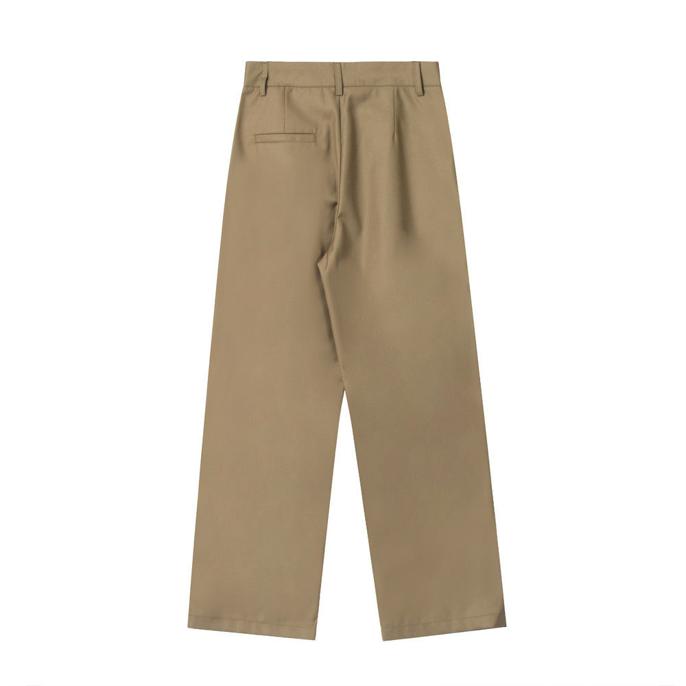 American High Street Casual Straight-leg Suit Pants Men