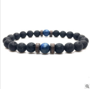 Load image into Gallery viewer, Personality Men&#39;s Black Volcanic Stone Bracelet
