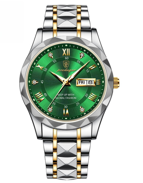 Load image into Gallery viewer, Men&#39;s Waterproof Double Calendar Luminous Quartz Watch
