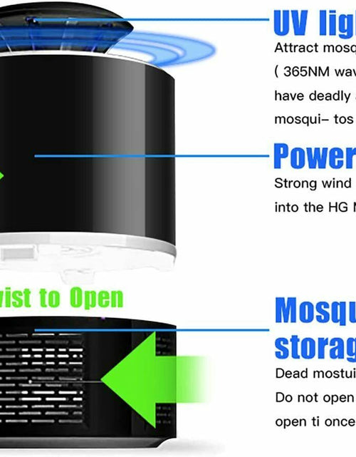 Load image into Gallery viewer, Electric UV Mosquito Killer Lamp Outdoor Indoor Fly Bug Insect Zapper Trap USB
