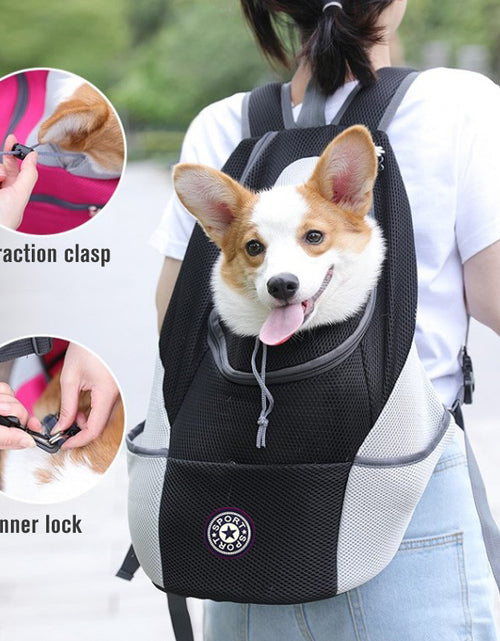 Load image into Gallery viewer, Pet Dog Carrier Carrier For Dogs Backpack Out Double Shoulder Portable Travel Outdoor Carrier Bag Mesh
