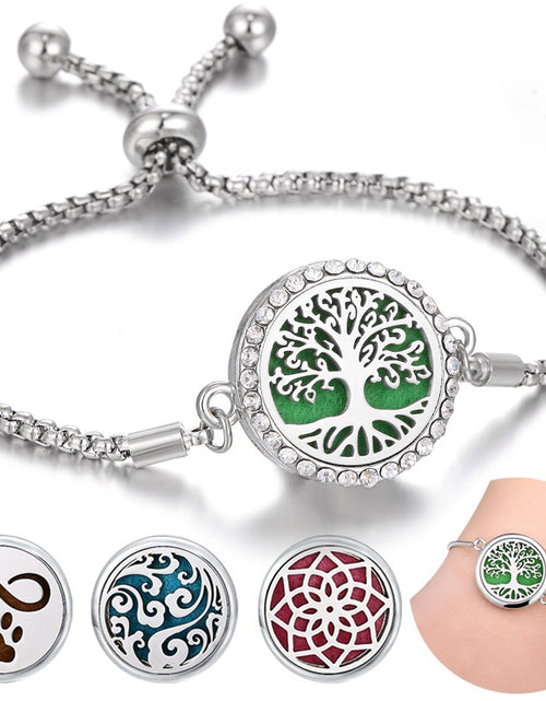 Load image into Gallery viewer, Hollow Stainless Steel Adjustable Aromatherapy Bracelet Jewelry
