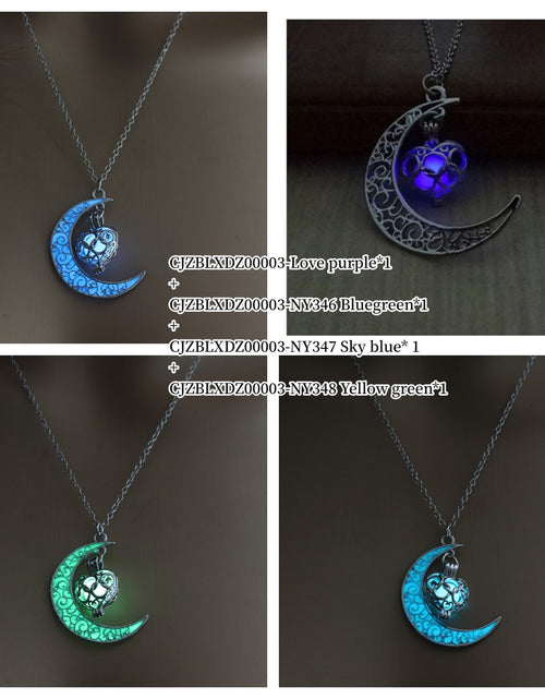 Load image into Gallery viewer, Glowing Pendant Necklaces Silver Plated Chain Necklaces
